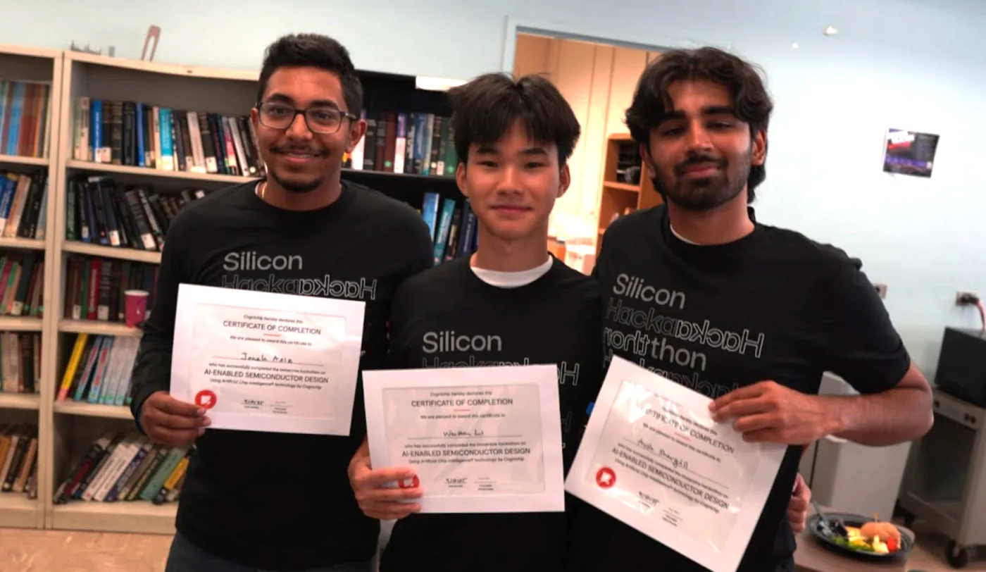 Student teams presenting their hardware projects